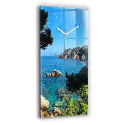 Ceas vertical de perete din sticlă decorativ Costa Brava