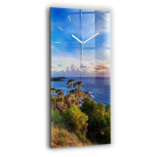 Ceas vertical de perete din sticlă decorativ Phuket în Thailanda