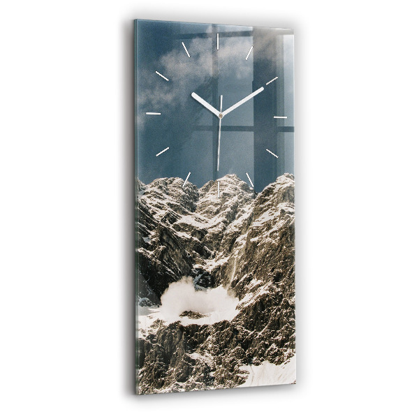 Ceas vertical de perete din sticlă decorativ Munții Watzmann