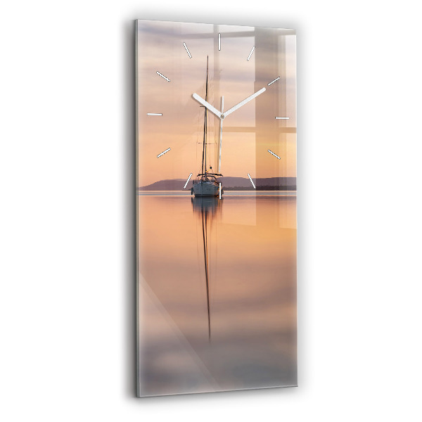 Ceas din sticlă dreptunghiular vertical decorativ Lacul Balaton SUA