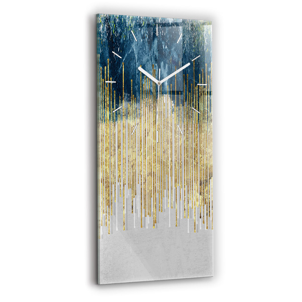 Ceas vertical de perete din sticlă decorativ Model decorativ și aur