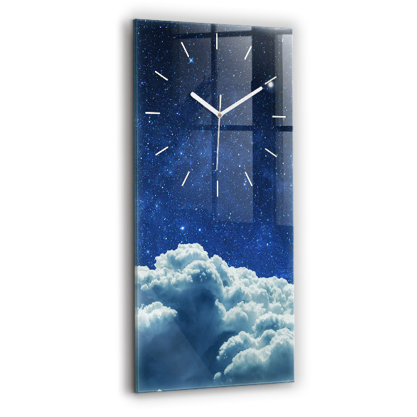 Ceas vertical de perete din sticlă decorativ Cerul nopții