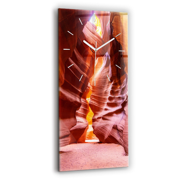 Ceas din sticlă dreptunghiular vertical decorativ Canionul de nisip