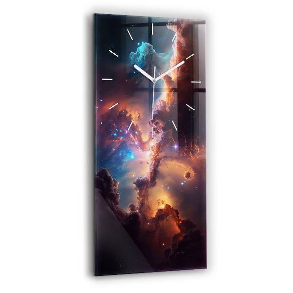 Ceas din sticlă dreptunghiular vertical decorativ Lumea cosmică a stelelor