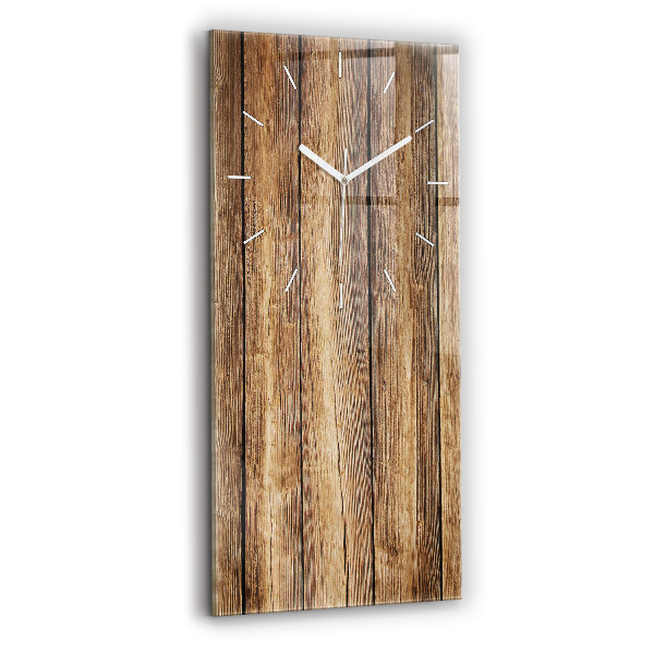 Ceas din sticlă dreptunghiular vertical decorativ Scânduri de lemn