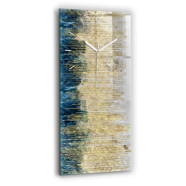 Ceas din sticlă dreptunghiular vertical decorativ Model decorativ și aur