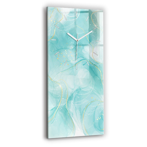 Ceas vertical de perete din sticlă decorativ Marmură abstractă