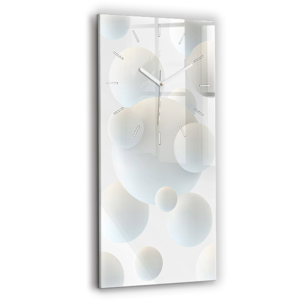 Ceas din sticlă dreptunghiular vertical decorativ Bile abstracte