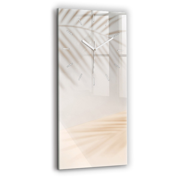 Ceas vertical de perete din sticlă decorativ Abstracție cremoasă