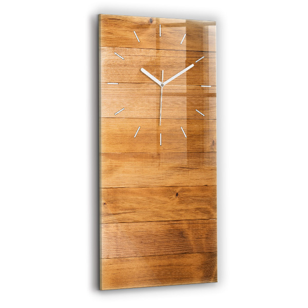 Ceas din sticlă dreptunghiular vertical decorativ Scânduri de lemn