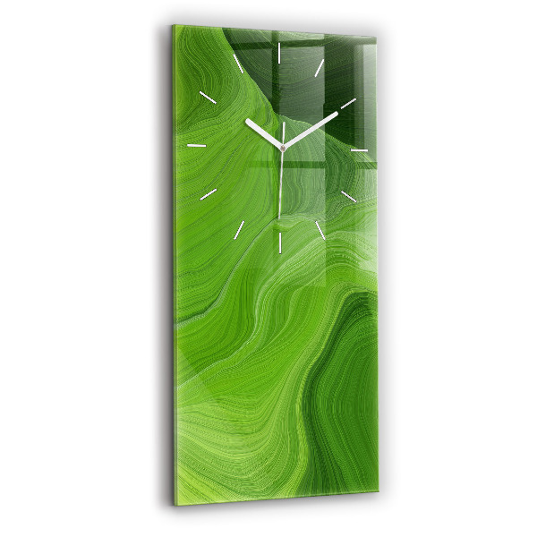 Ceas vertical de perete din sticlă decorativ Valuri moderne