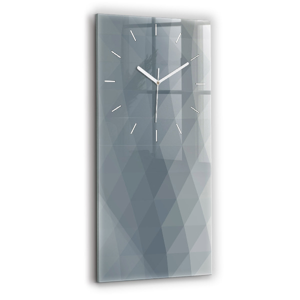 Ceas din sticlă dreptunghiular vertical decorativ Abstracție gri