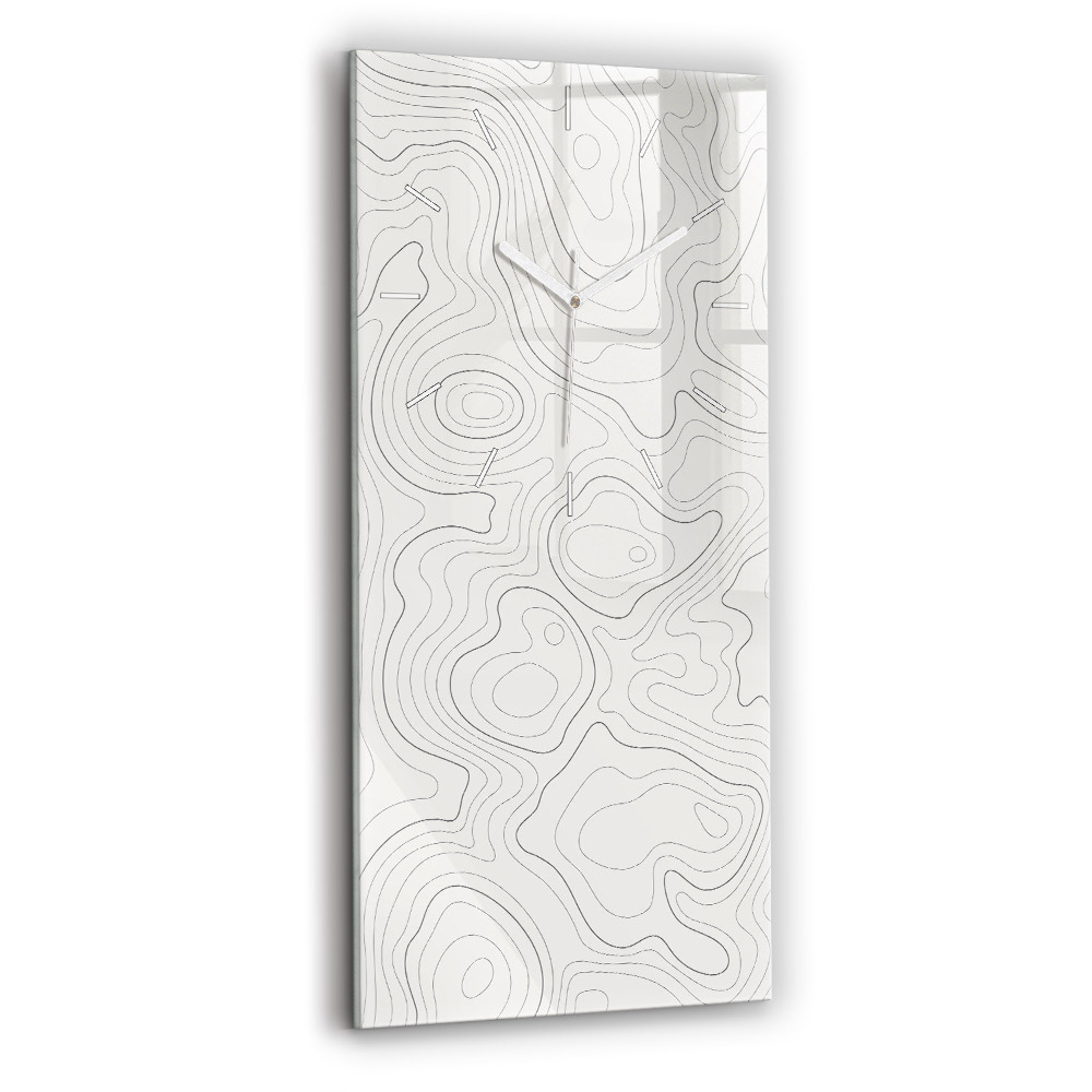 Ceas din sticlă dreptunghiular vertical decorativ Pete de abstractizare