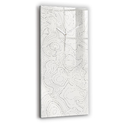 Ceas din sticlă dreptunghiular vertical decorativ Pete de abstractizare