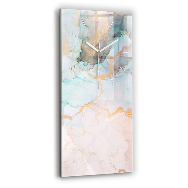 Ceas vertical de perete din sticlă decorativ Pictură abstractă