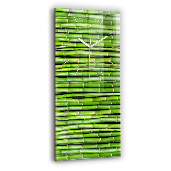 Ceas vertical de perete din sticlă decorativ Bambus asiatic