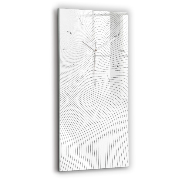 Ceas din sticlă dreptunghiular vertical decorativ Linii de abstractizare