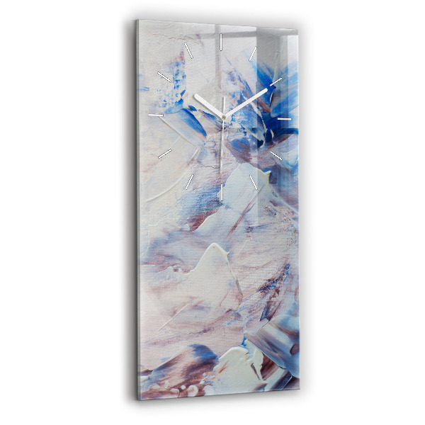 Ceas din sticlă dreptunghiular vertical decorativ Textură de vopsea abstractă