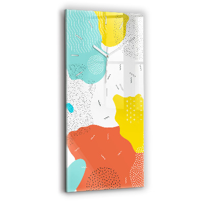 Ceas vertical de perete din sticlă decorativ Abstractizare POP