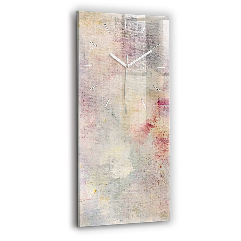 Ceas vertical de perete din sticlă decorativ Abstracție pictată