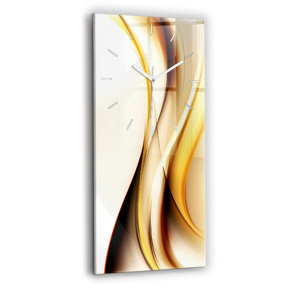 Ceas din sticlă dreptunghiular vertical decorativ Val abstract