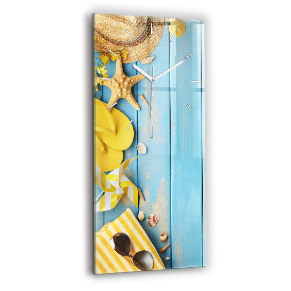 Ceas vertical de perete din sticlă decorativ Accesorii și plăci de plajă