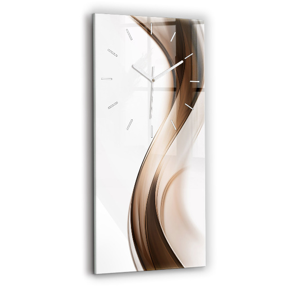 Ceas din sticlă dreptunghiular vertical decorativ Linie de abstractizare