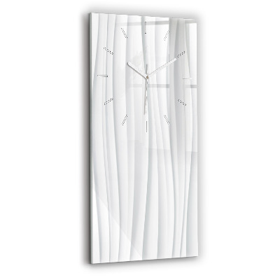 Ceas vertical de perete din sticlă decorativ Textură de valuri