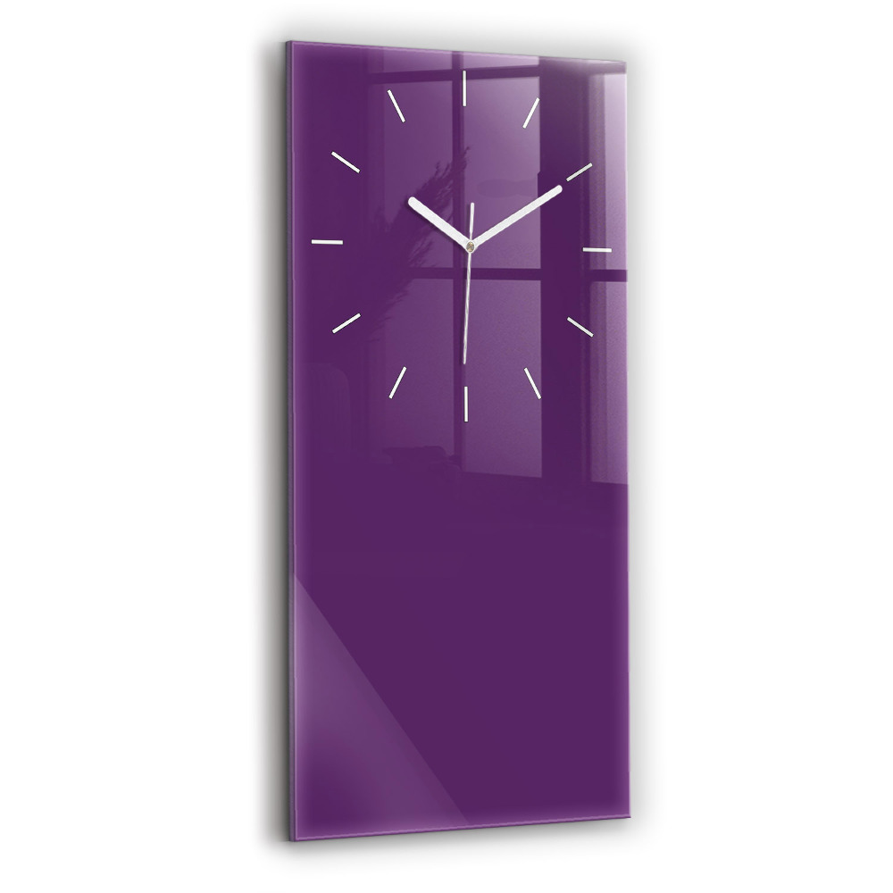 Ceas vertical de perete din sticlă decorativ Violet
