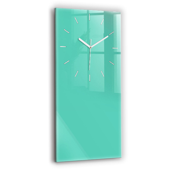 Ceas din sticlă dreptunghiular vertical decorativ Culoare turcoaz