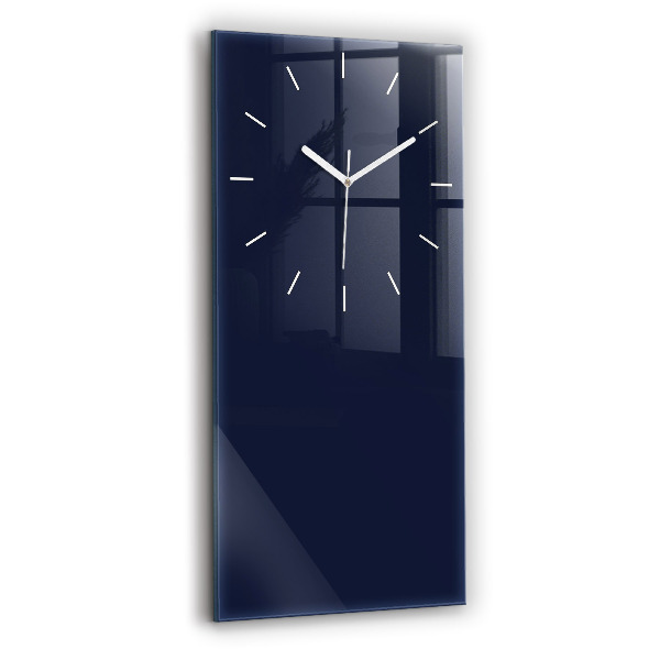 Ceas din sticlă dreptunghiular vertical decorativ Culoare albastru marin închis