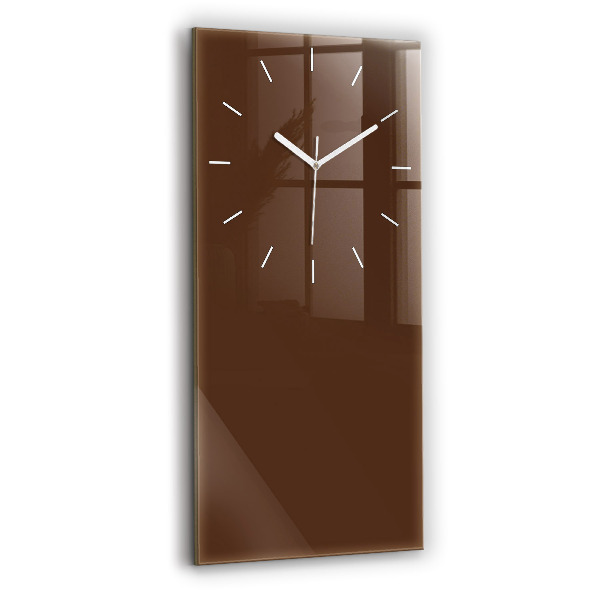 Ceas vertical de perete din sticlă decorativ Culoare maro