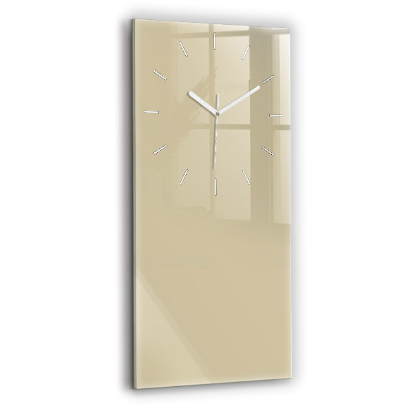 Ceas vertical de perete din sticlă decorativ Culoare bej