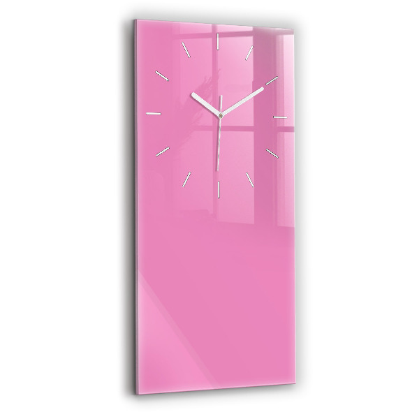 Ceas vertical de perete din sticlă decorativ Culoare roz