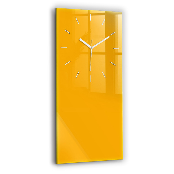 Ceas vertical de perete din sticlă decorativ Culoare galben auriu