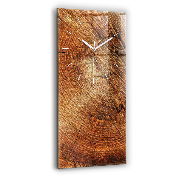 Ceas din sticlă dreptunghiular vertical decorativ Buturugă de copac veche