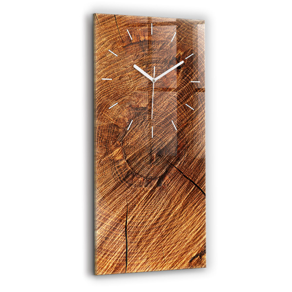 Ceas din sticlă dreptunghiular vertical decorativ Lemn decorativ