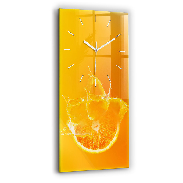 Ceas vertical de perete din sticlă decorativ Portocale