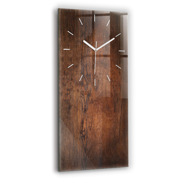 Ceas vertical de perete din sticlă decorativ Lemn vechi