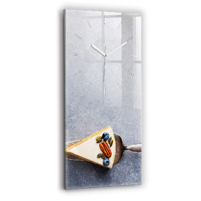 Ceas vertical de perete din sticlă decorativ O bucată de tort