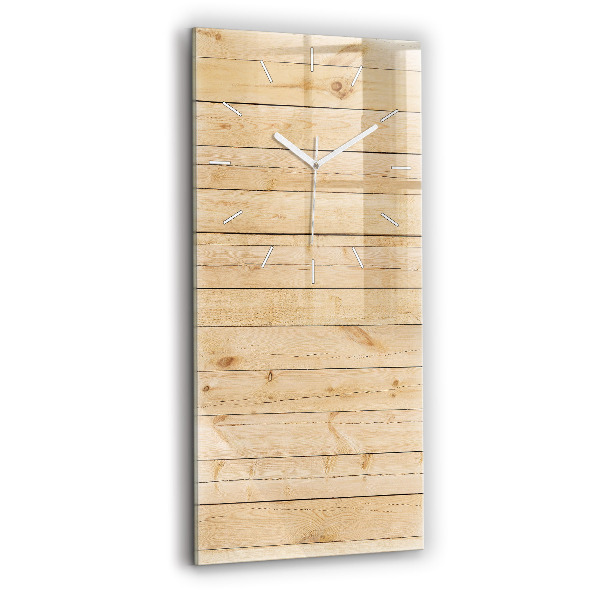Ceas din sticlă dreptunghiular vertical decorativ Scânduri de lemn