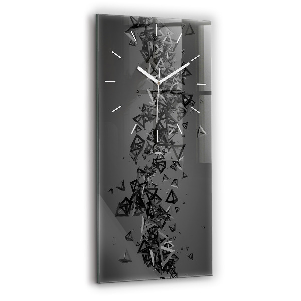 Ceas vertical de perete din sticlă decorativ Abstracție întunecată