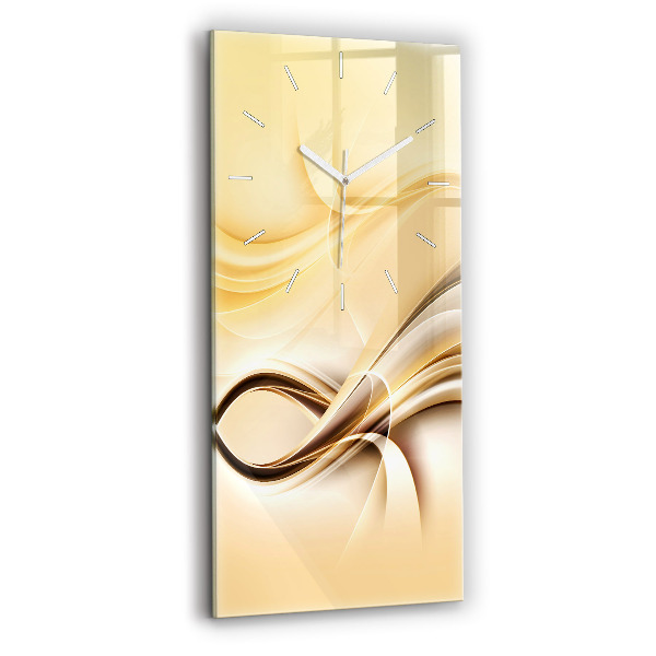 Ceas vertical de perete din sticlă decorativ Unde de abstractizare