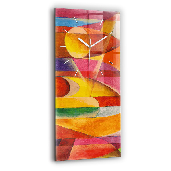 Ceas vertical de perete din sticlă decorativ Artă Decorare Abstractă
