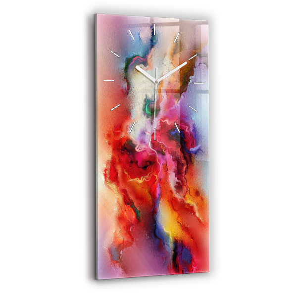Ceas vertical de perete din sticlă decorativ Vopsea vărsată
