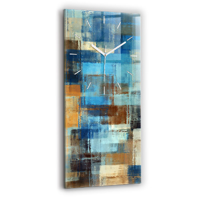 Ceas din sticlă dreptunghiular vertical decorativ Fundal colorat - abstract