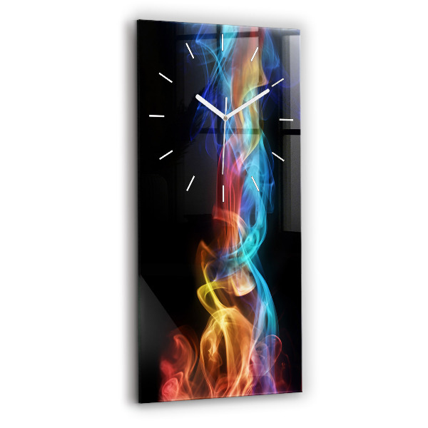 Ceas din sticlă dreptunghiular vertical decorativ Linii colorate abstracte