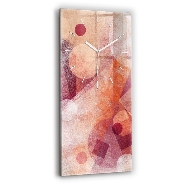 Ceas din sticlă dreptunghiular vertical decorativ Abstracție geometrică