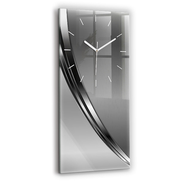 Ceas din sticlă dreptunghiular vertical decorativ Linii argintii