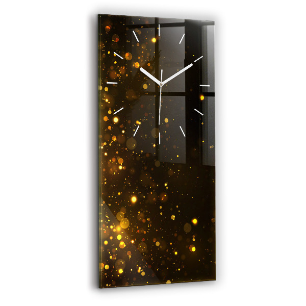 Ceas din sticlă dreptunghiular vertical decorativ Praf de aur